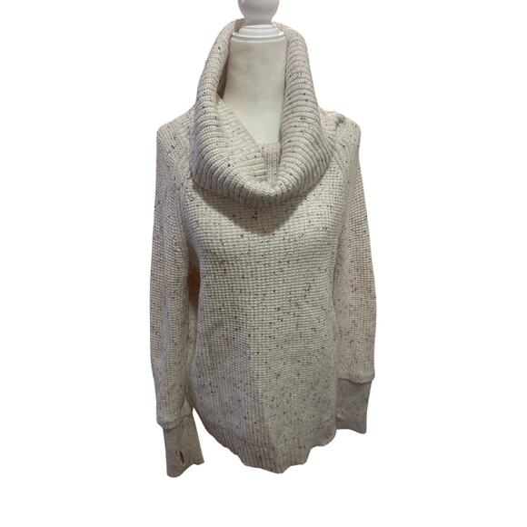 Market & Spruce Speckled Cowl Neck Sweater with Thumbholes NWOT - Picture 1 of 8